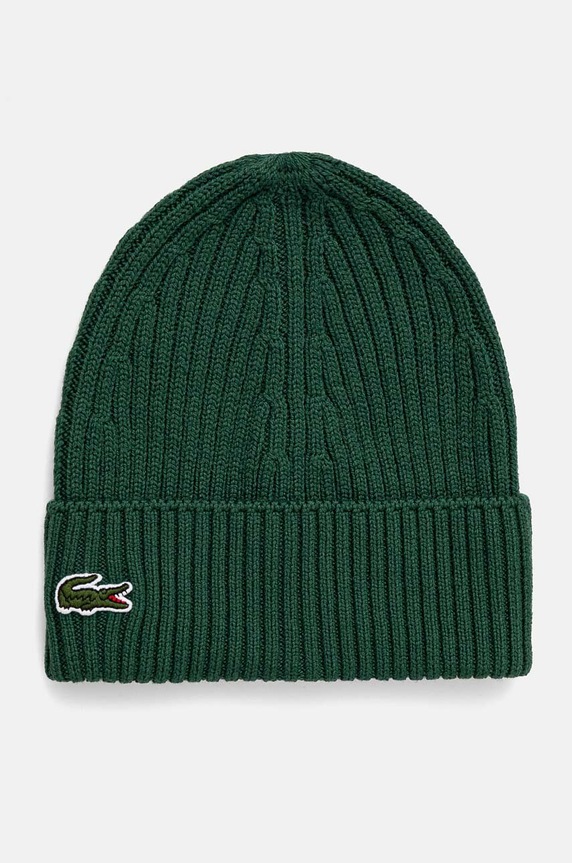 Lacoste czapka wełniana wełna zielony RB0001
