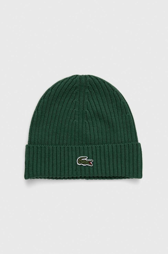 Lacoste czapka wełniana wełna zielony RB0001