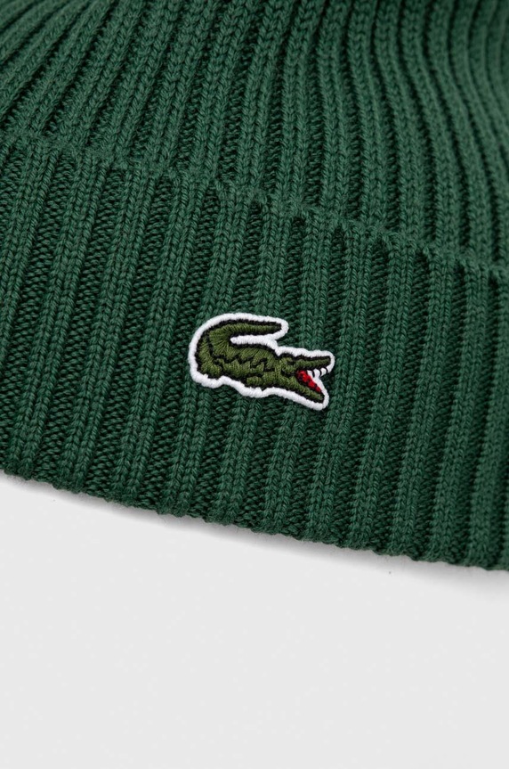 Akcesoria Lacoste czapka wełniana RB0001 zielony