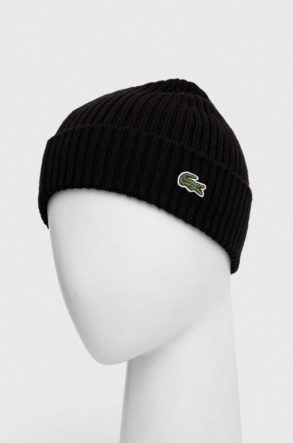 Вълнена шапка Lacoste RB0001 черен AW25