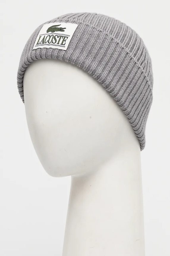 Akcesoria Lacoste czapka wełniana RB1783 szary