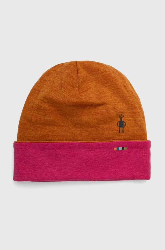 Oboustranná čepice Smartwool Thermal Merino Reversible vlna oranžová SW0SW956