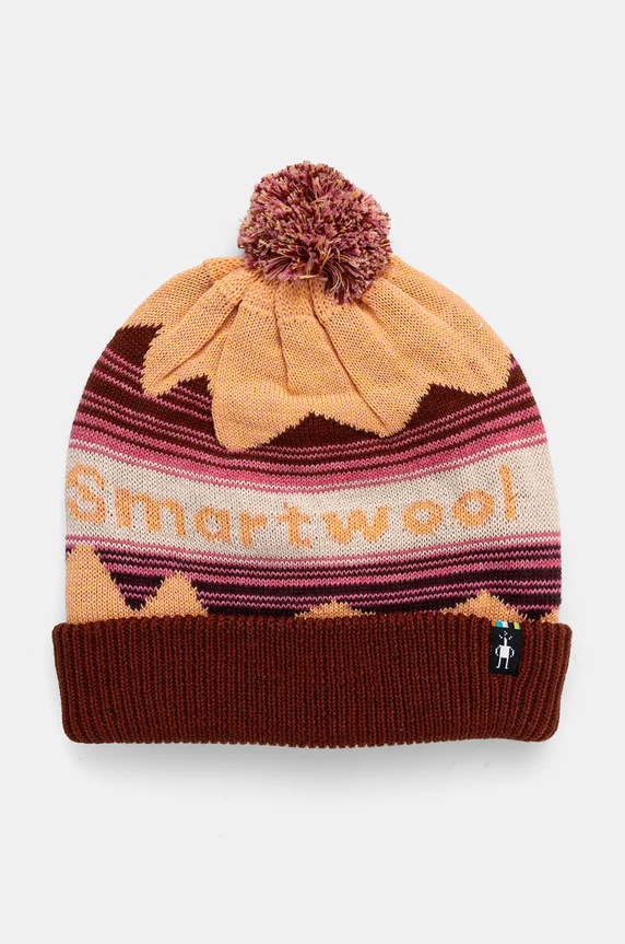 Smartwool caciula din amestec de lana cu modele portocaliu SW018125
