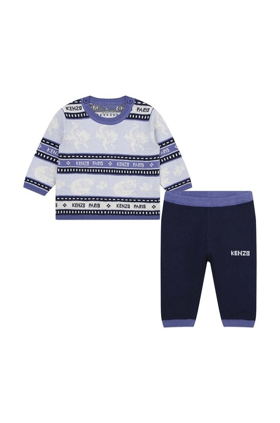 Kenzo Kids compleu bebe tricotaj albastru K98135