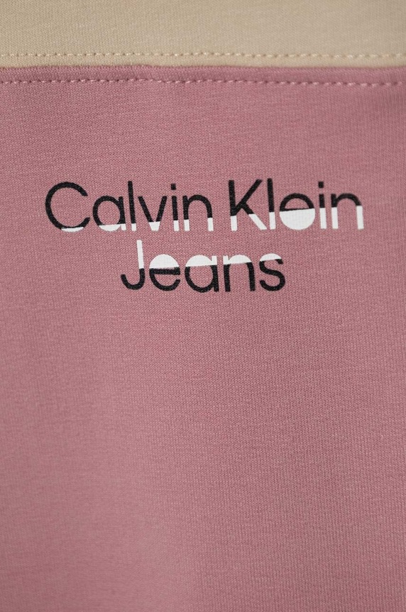 Dětská tepláková souprava Calvin Klein Jeans růžová IN0IN00088.9BYX