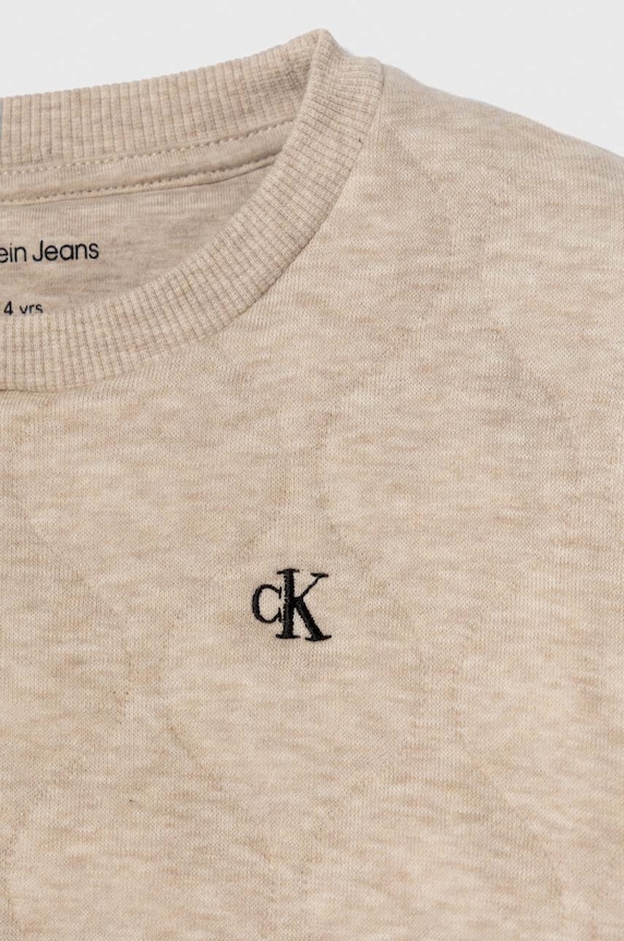 CHLAPEC Dětská tepláková souprava Calvin Klein Jeans IN0IN00106.9BYX béžová