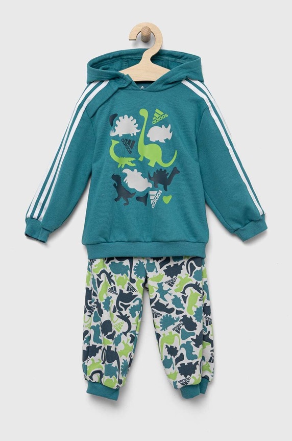 adidas dres dziecięcy wzorzyste turkusowy IM1662