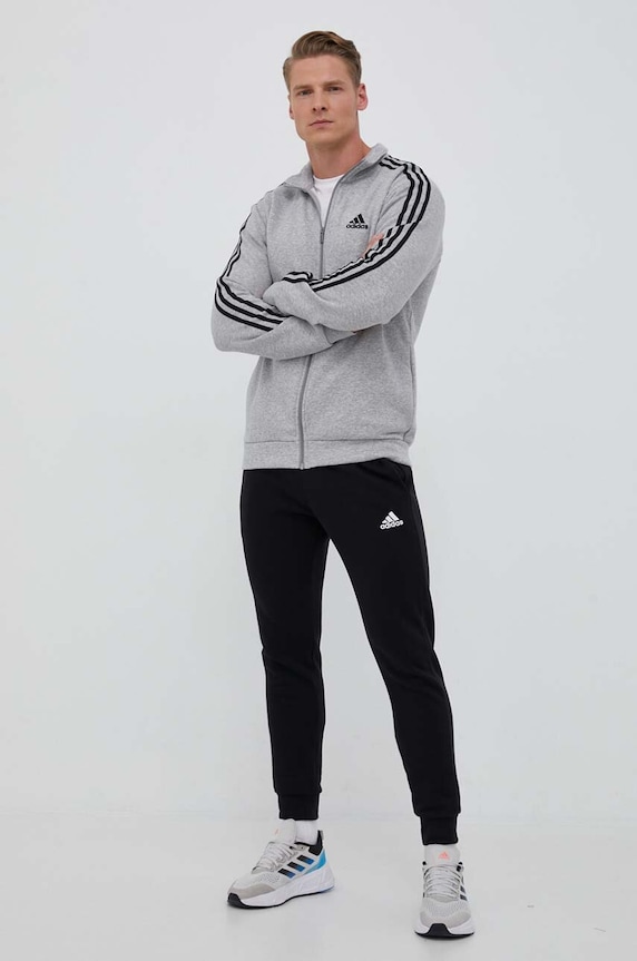 Tepláková souprava adidas pletenina šedá IA3073