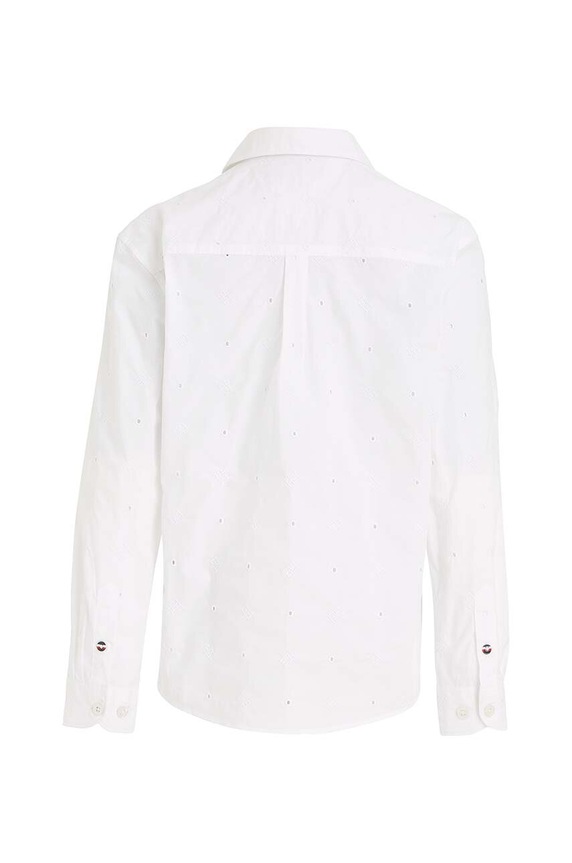 Chłopiec Tommy Hilfiger koszula bawełniana dziecięca KB0KB08311.128.176.9BYX biały