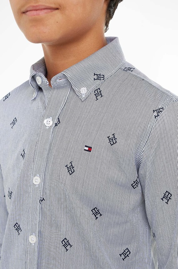 Tommy Hilfiger koszula bawełniana dziecięca KB0KB08522.128.176.9BYX niebieski