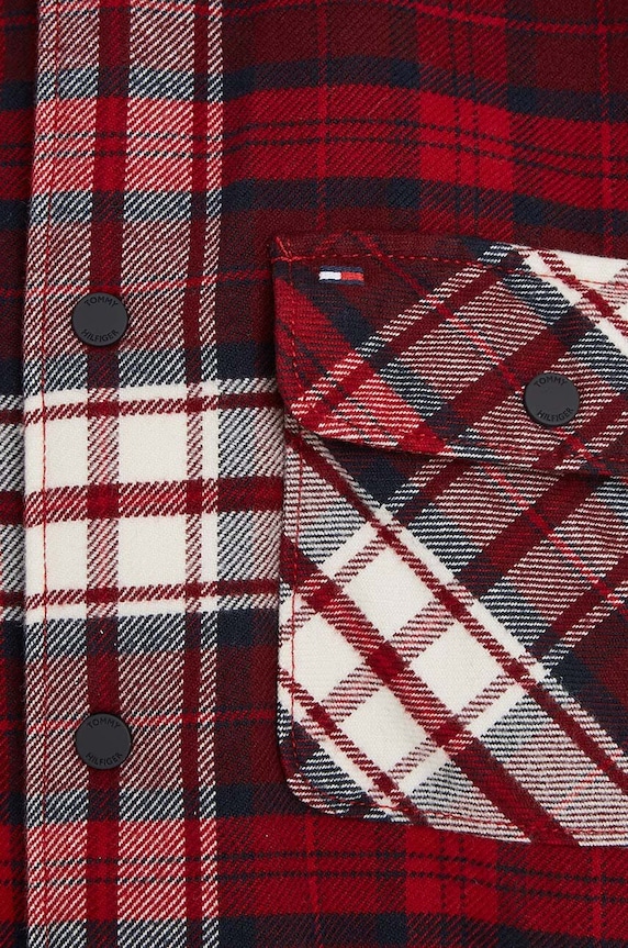 Detská bunda Tommy Hilfiger červená KB0KB08615.128.176.9BYX