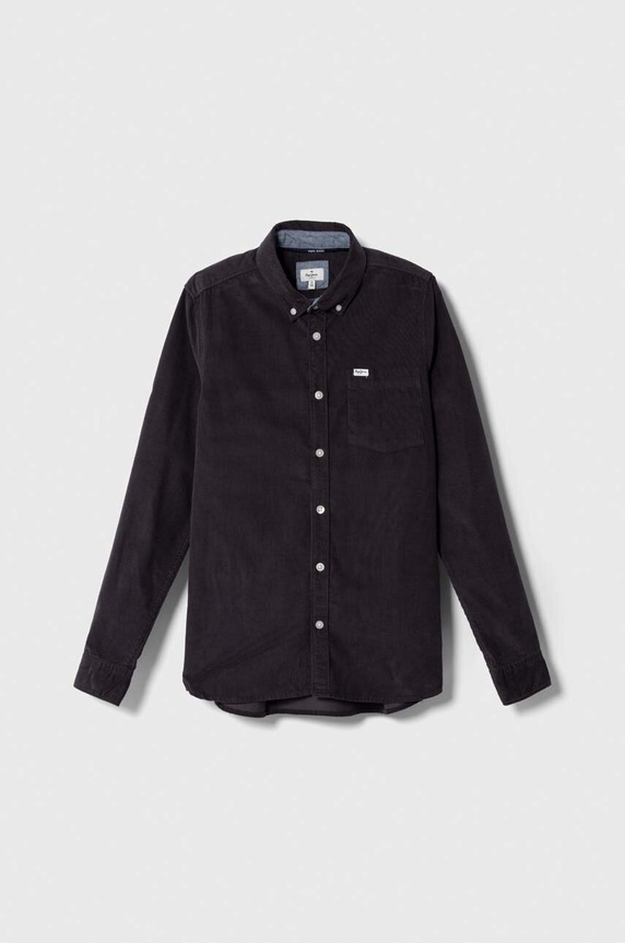 Pepe Jeans koszula sztruksowa bawełna szary PB302476
