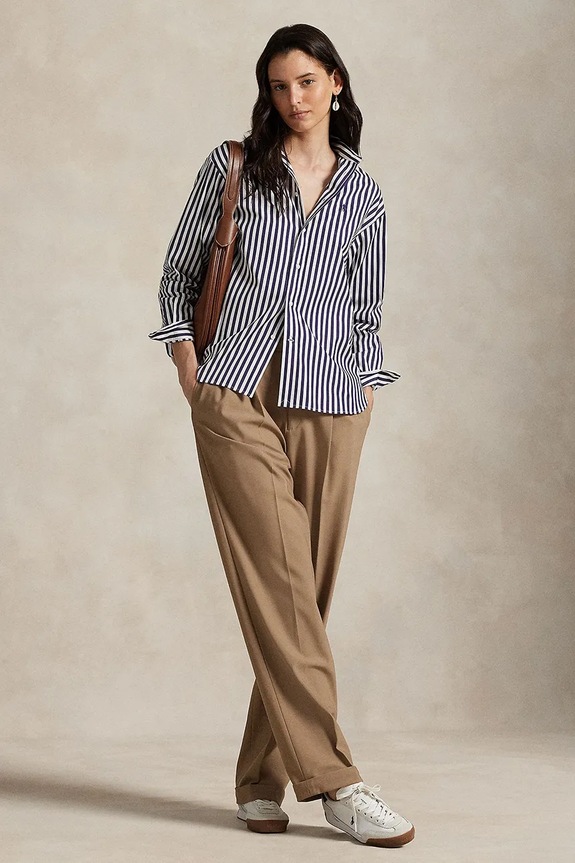 Ρούχα Βαμβακερό πουκάμισο Polo Ralph Lauren 211910743 σκούρο μπλε