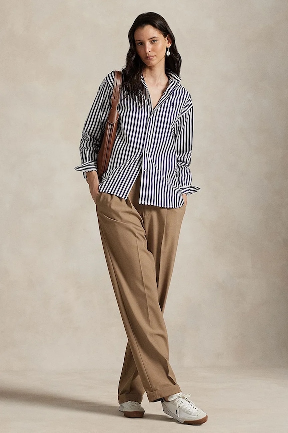 Ρούχα Βαμβακερό πουκάμισο Polo Ralph Lauren 211910743 σκούρο μπλε