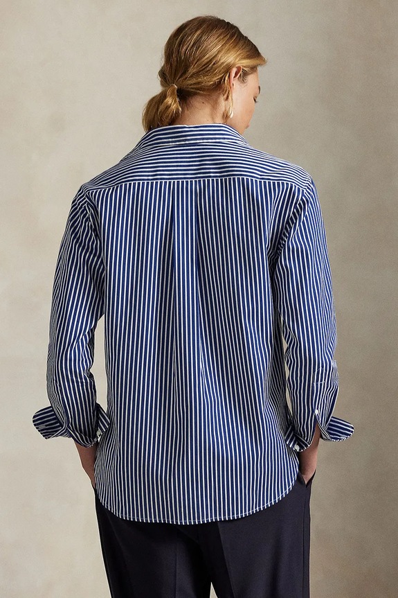 Бавовняна сорочка Polo Ralph Lauren 211910743 темно-синій SS26