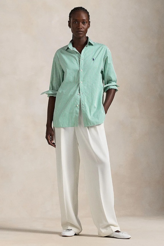 Clothing Polo Ralph Lauren cotton shirt 211910743 green