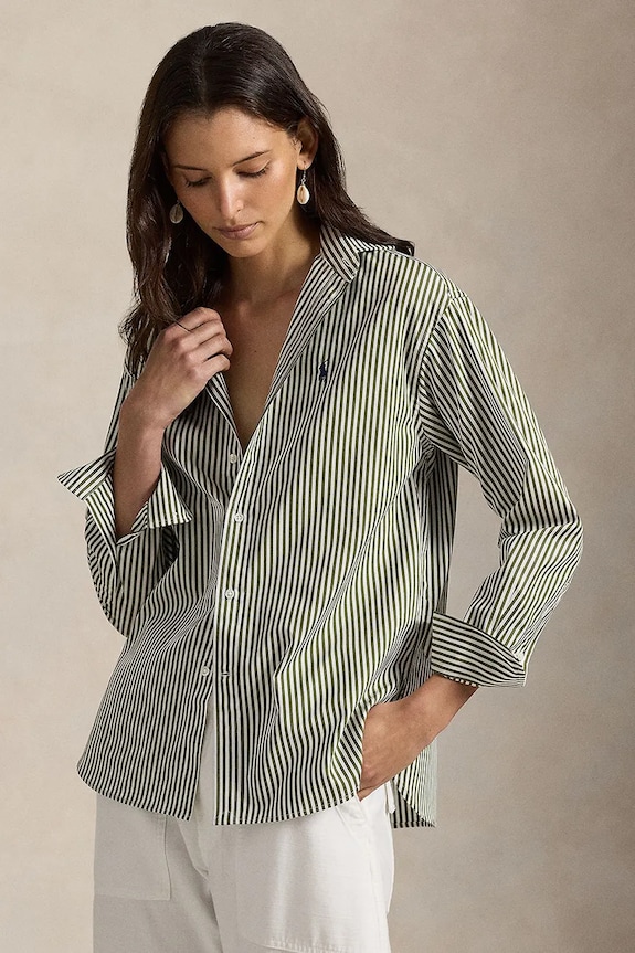 Polo Ralph Lauren koszula damska bawełniana zielony 211910743