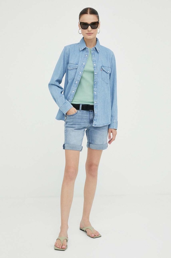 Levi's koszula jeansowa 16786.0018 niebieski AA00