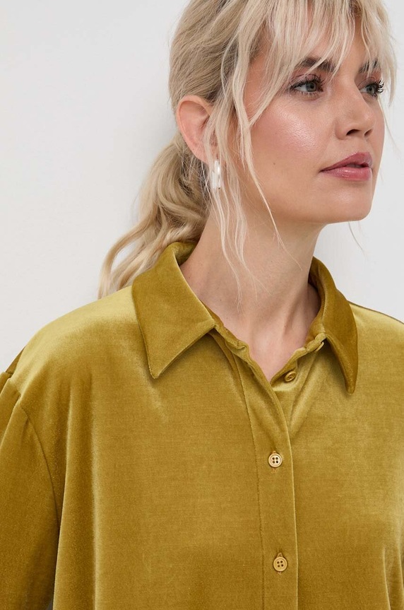 Košeľa Max Mara Leisure 2339560236600 žltá