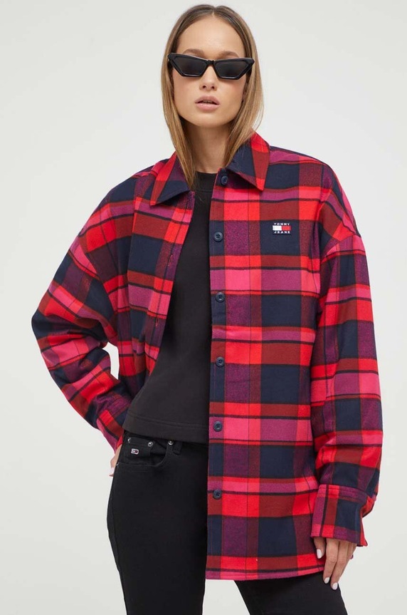 Tommy Jeans kurtka czerwony DW0DW16424