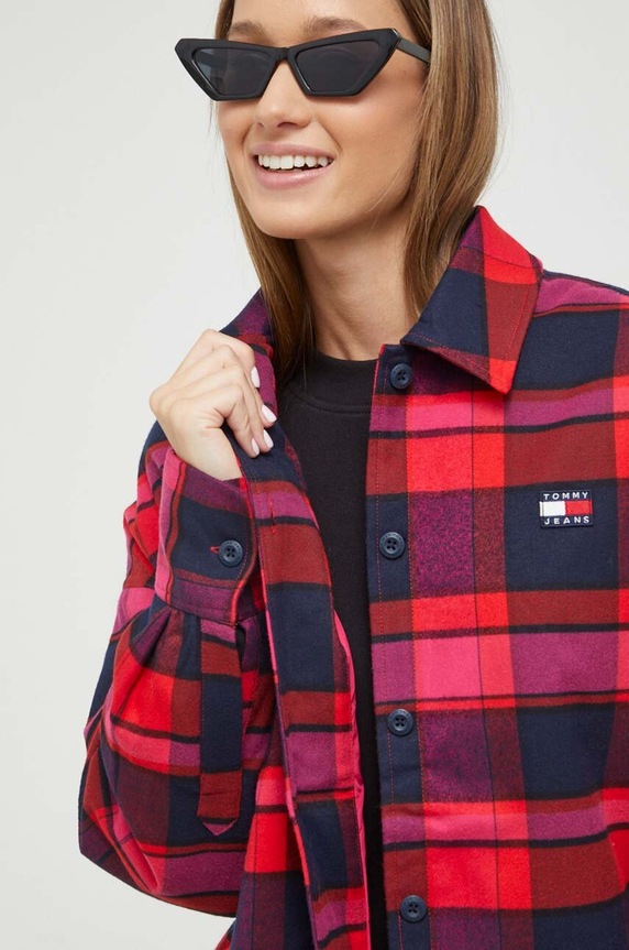 Tommy Jeans kurtka DW0DW16424 czerwony