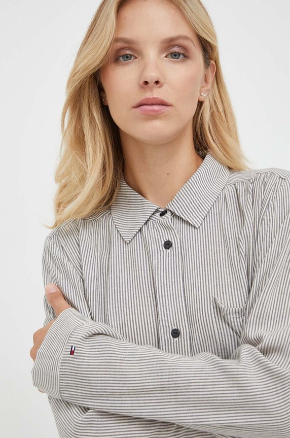 Tommy Hilfiger koszula piżamowa beżowy UW0UW04791