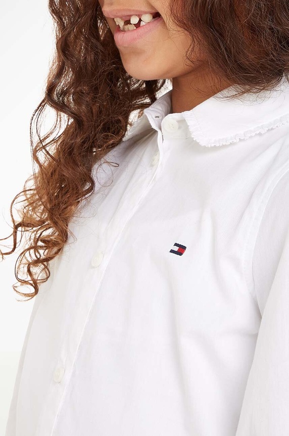 Detská bavlnená košeľa Tommy Hilfiger KG0KG07414.74.122.9BYX biela