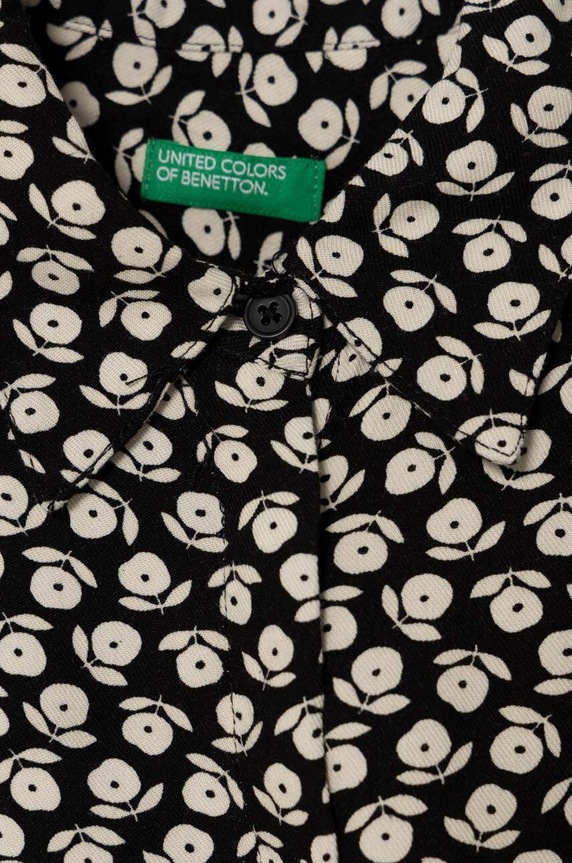 Девочка Детская рубашка United Colors of Benetton 5FKJCQ01U.G.SEASONAL чёрный