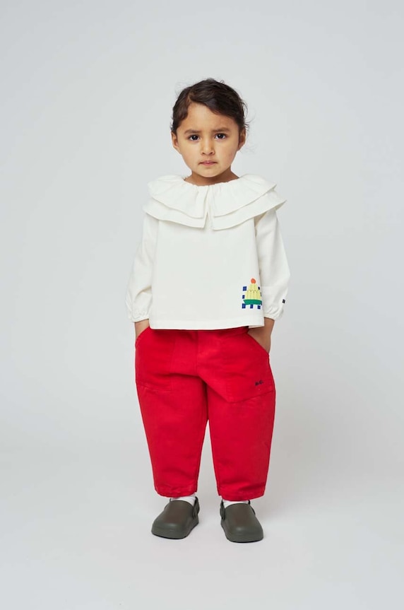 Μωρό βαμβακερό πουκάμισο Bobo Choses casual μπεζ 223FB001