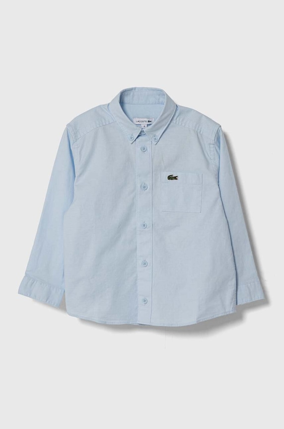 Detská košeľa Lacoste s elastanom modrá CJ5296
