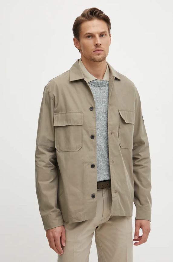 Calvin Klein koszula regular szary K10K109920
