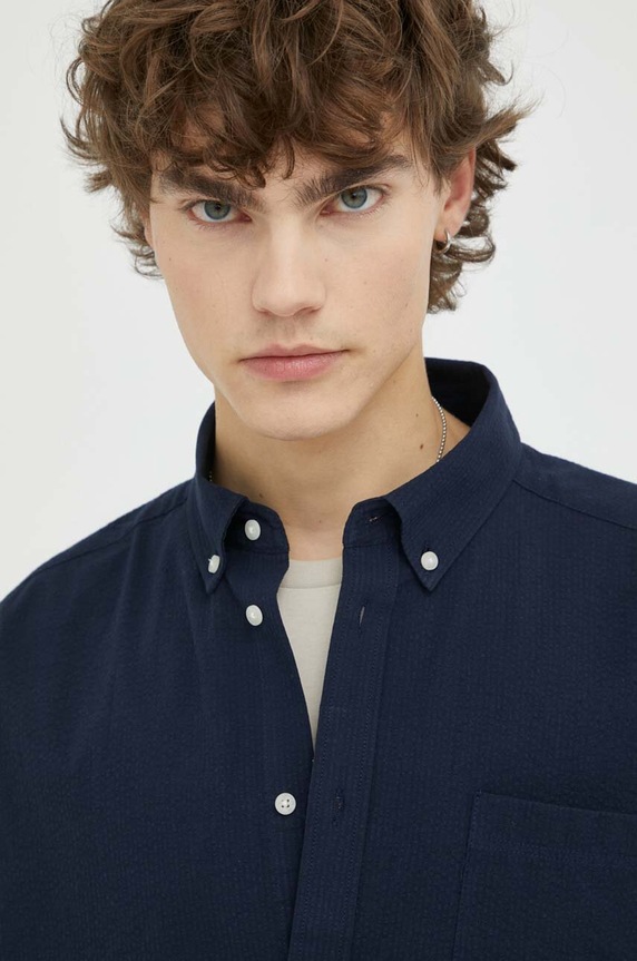 Les Deux pamut ing Louis Seersucker LDM401062 sötétkék