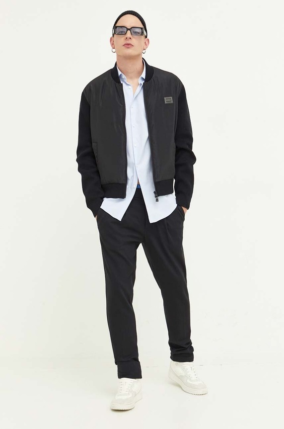 HUGO koszula bawełniana 50495092 niebieski AW23