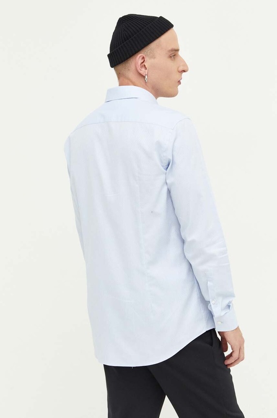 Odzież HUGO koszula bawełniana 50495092 niebieski