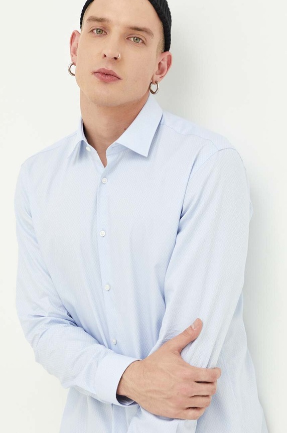 HUGO koszula bawełniana niebieski 50495092