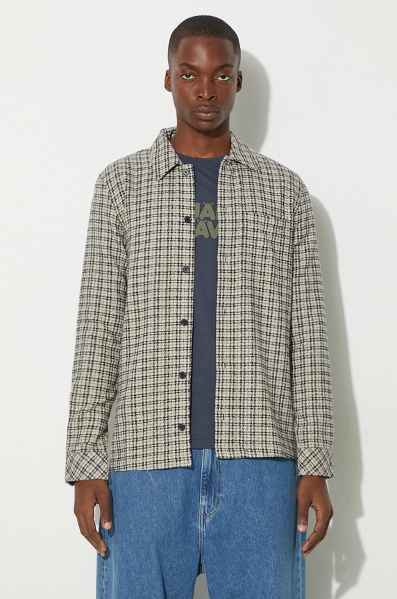 Samsoe Samsoe camicia in cotone regolare grigio M23200061