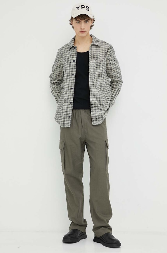 Odjeća Pamučna košulja Samsoe Samsoe M23200061 siva