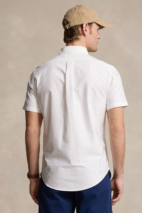 Βαμβακερό πουκάμισο Polo Ralph Lauren 710850782 λευκό SS26