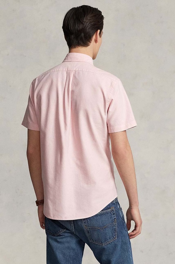 Bavlnená košeľa Polo Ralph Lauren 710850782 ružová SS26