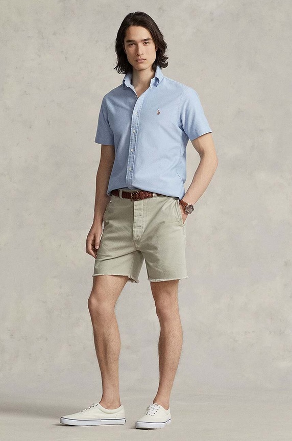 Ruházat Polo Ralph Lauren pamut ing 710850782 kék