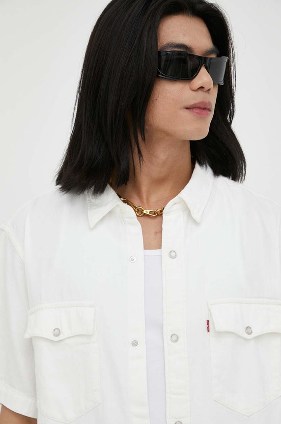 Levi's camasa din bumbac bej A5722.0004
