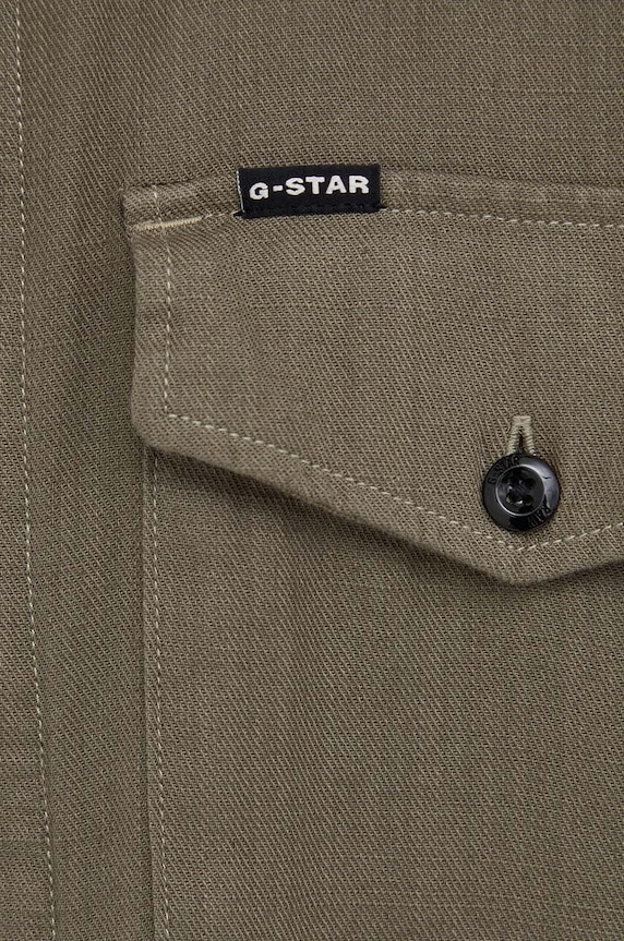 G-Star cămașă din bumbac D20165.D454 verde AW23