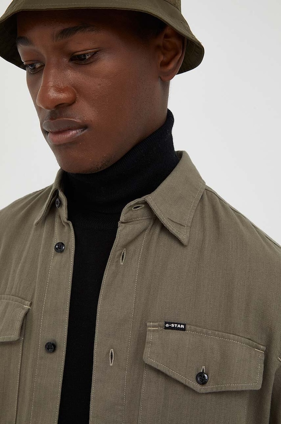 G-Star cămașă din bumbac D20165.D454 verde