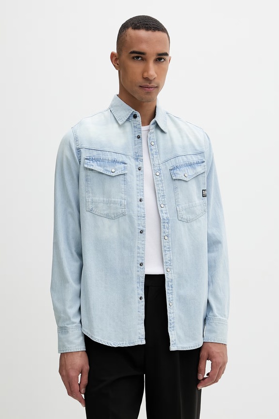G-Star cămașă bărbătească din denim Dakota slim albastru D23616.D252