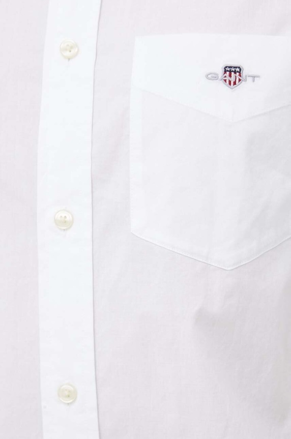 Βαμβακερό πουκάμισο Gant 3000100 λευκό SS26