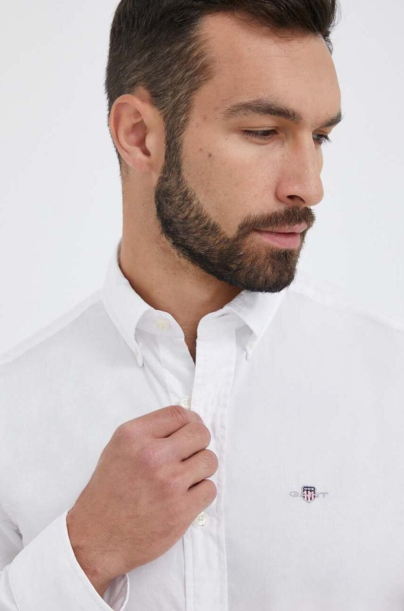 Gant camasa din bumbac 3000102 alb