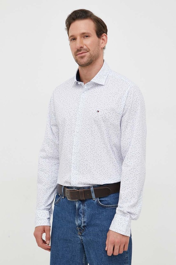 Košile Tommy Hilfiger slim modrá MW0MW32914