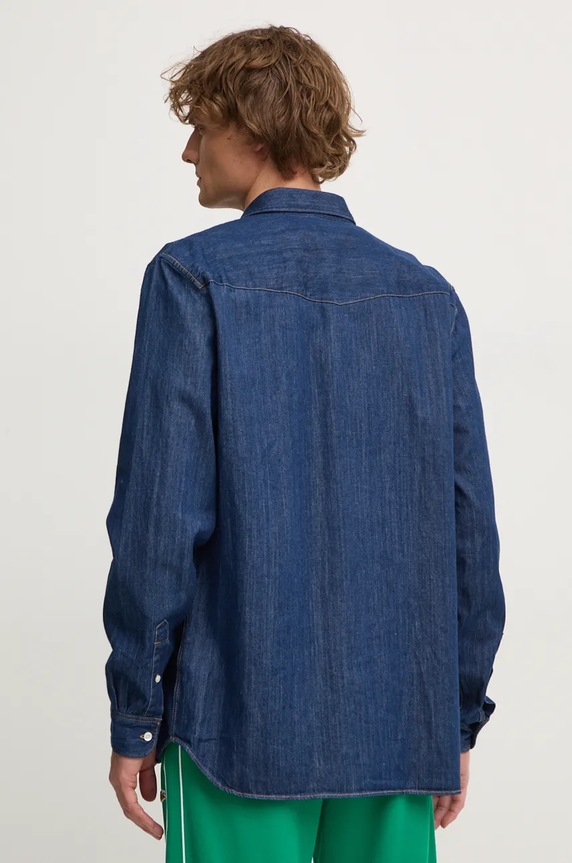 Îmbrăcăminte Lacoste camasa jeans CH0197 bleumarin