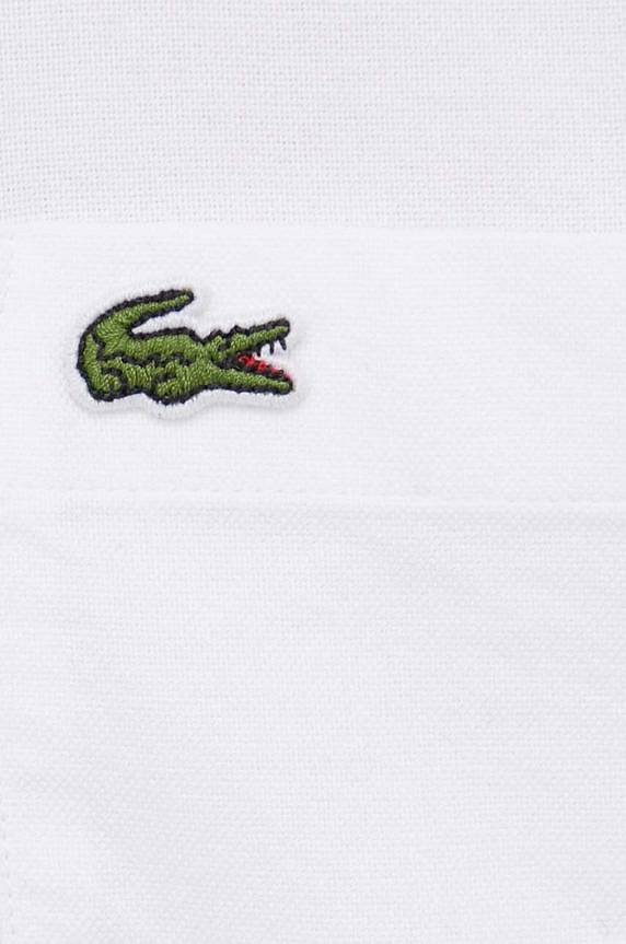 Βαμβακερό πουκάμισο Lacoste CH1911 λευκό