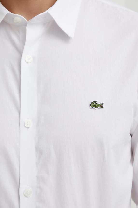 Lacoste camasa din bumbac CH5620 alb
